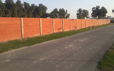 Precast Boundary wall in red color